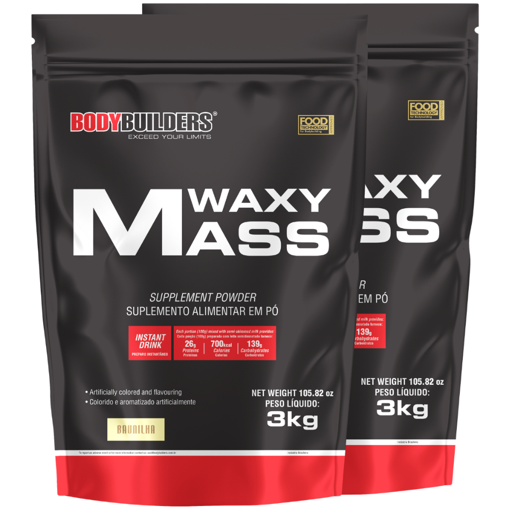 Kit 2x Waxy Mass 3kg - Bodybuilders