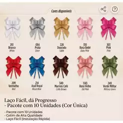 Laço Rápido De Cetim Progresso 22mm 10 Unidades