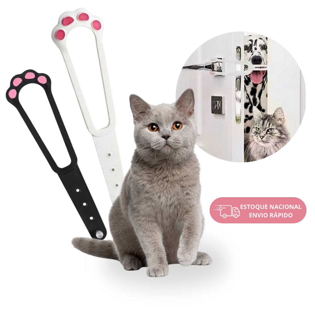 Kit 2 e 3 Travas de Suporte de Porta Espaçador Suspenso Para Gatos Animais de Estimação e Bebes Ajustável