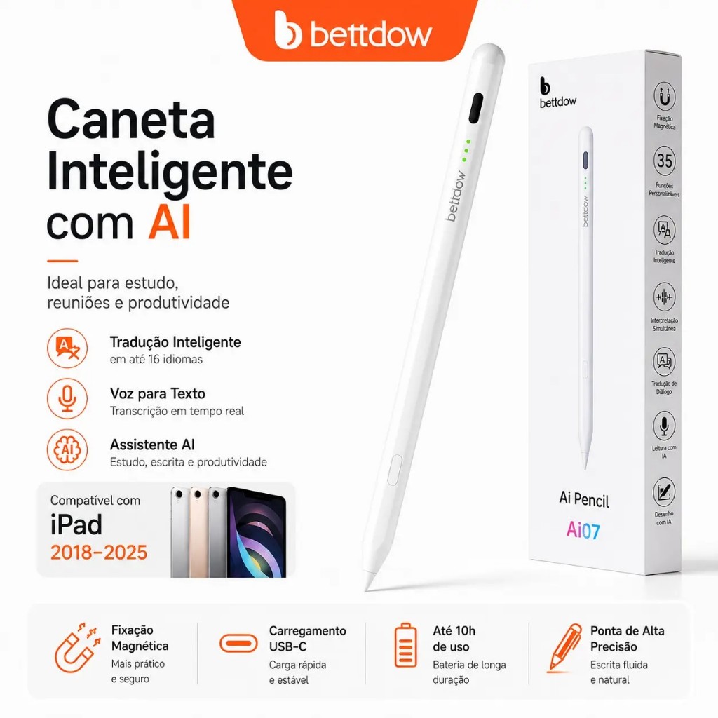 BETTDOW GD15 Ai Stylus Pen real-time voice/text translation/meeting recording Fo