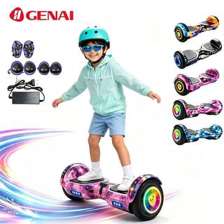 7" Hoverboard Elétrico Bivolt Infantil & Adulto Bluetooth LEDs Coloridos Autonomia15km Com equipamento de proteção