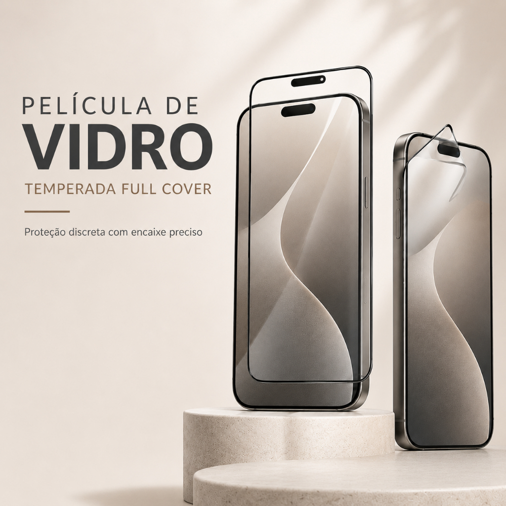 Película de Vidro Temperado 9H Full Cover com Aplicador Caixa Mágica para iPhone XR 11 12 13 14 15 16 17 Pro Max
