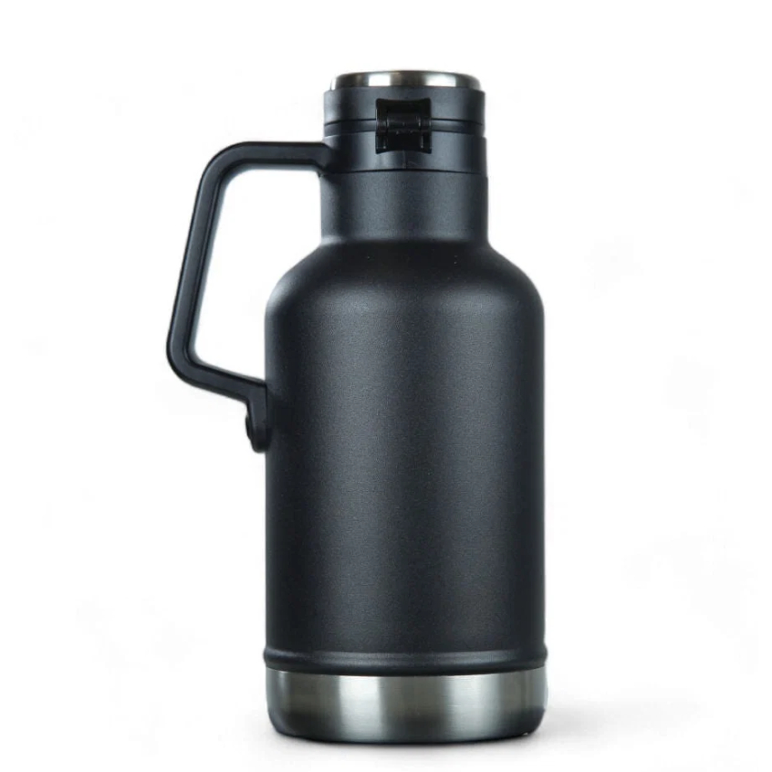 Garrafa Térmica Growler Preto Aço Inox 1,9 Litros NAUTIKA — imagem 2 de 2