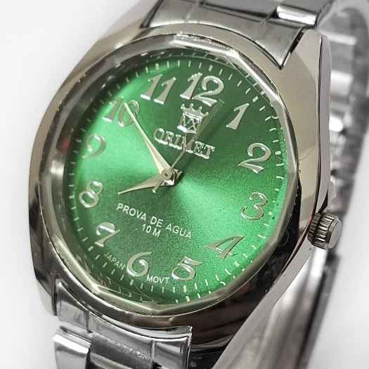 Relógio Orient Antigo Masculino Pulseira de Aço
