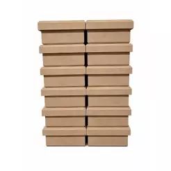 Kit 12 Caixas de MDF Cru 10x10x5cm para Artesanato Lembrancinhas e Personalização