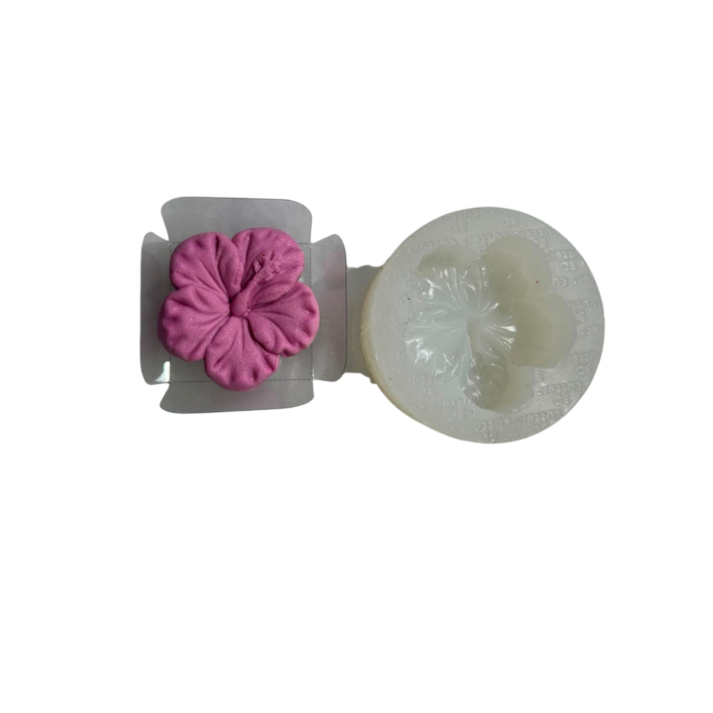 Molde de Silicone para apliques de Artesanato - Flor de Híbisco