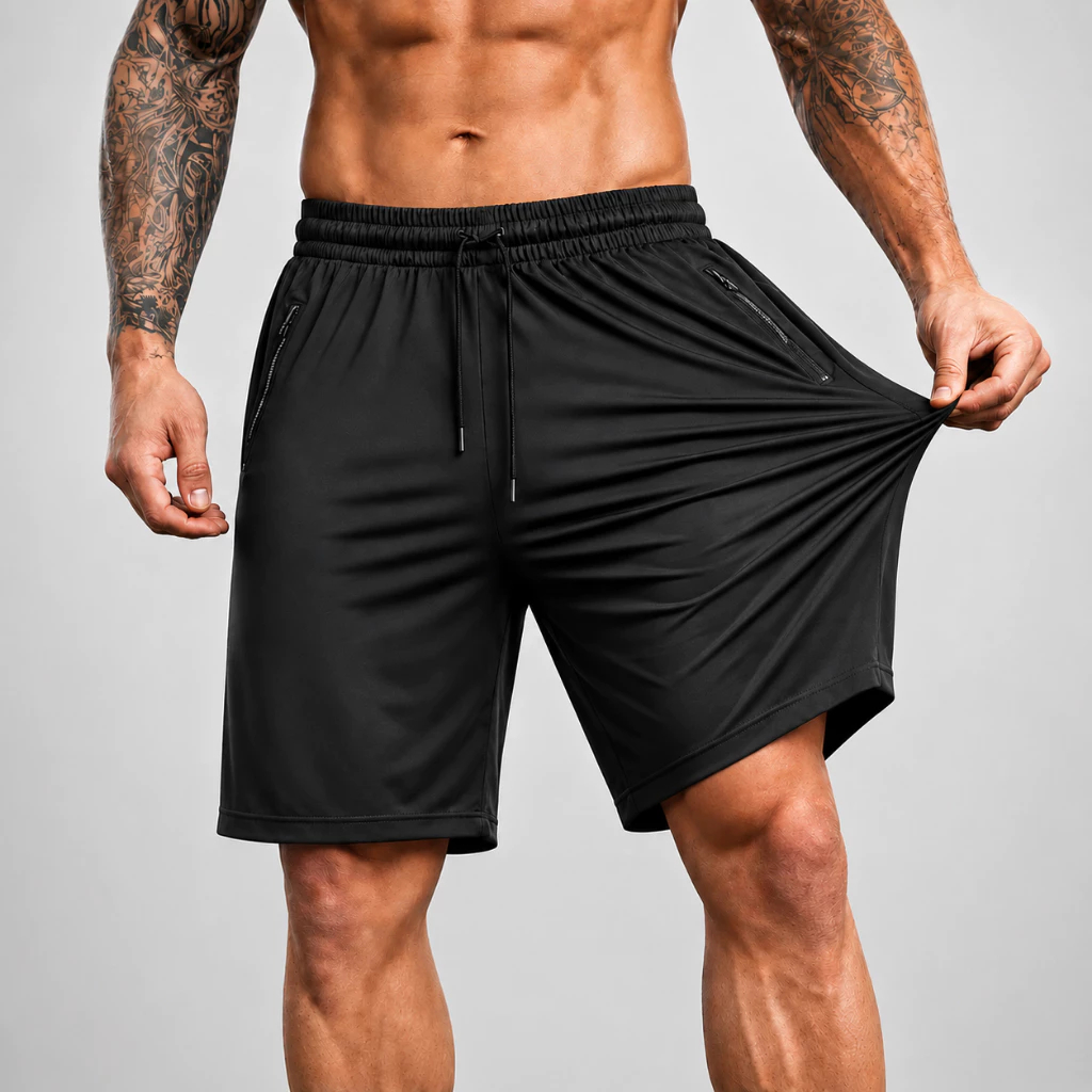 Bermuda Masculina Praia Academia Shorts Masculino Elastano Malha Fria - Secagem Rapida - Bermuda seda verão