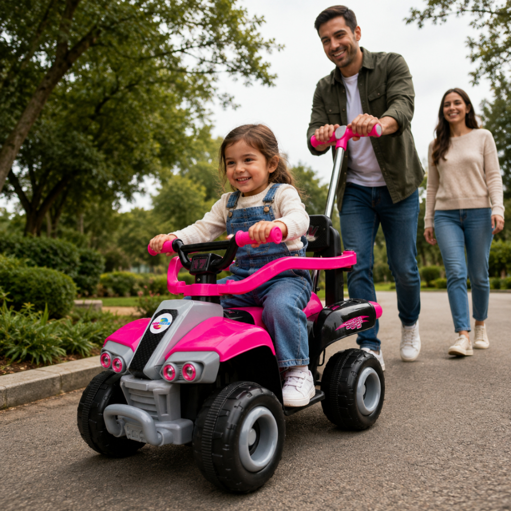 Quadriciclo Elétrico 6V Mini Carrinho De Brinquedo Para Crianças Com Música E Luz - Unitoys