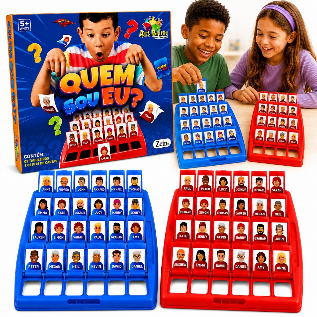 Jogo Tabuleiro Educativo Quem Sou Eu? Cartas De Adivinhar