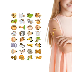 Tatuagem Temporária Infantil SAFARI kit de cartelas menina e menino - brindes lembrancinhas para aniversário infantil