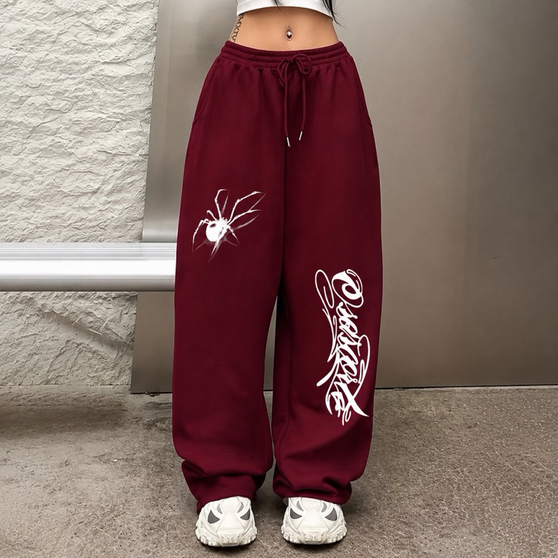 Calça Baggy Wed Leg Moletom Y2k UrbanStyle Largona Caimento Perfeito Streetwear Lançamento Osascorte Promoção