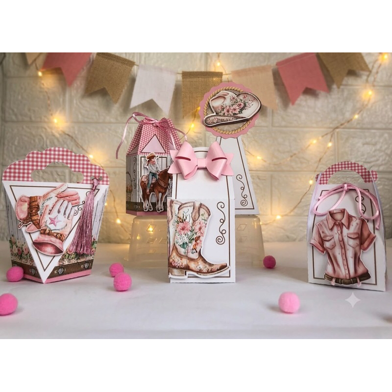 Kit Personalizados Cowgirl Boiadeira Lembrancinha Festa Infantil Aniversário