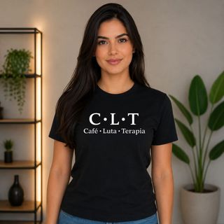 Camiseta Feminina Estampada CLT 100% Algodão Casual Confortável Tecido Leve Envio Imediato