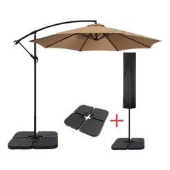 Ombrelone Articulado Praia e Jardim com Base 60L e Capa Revomax