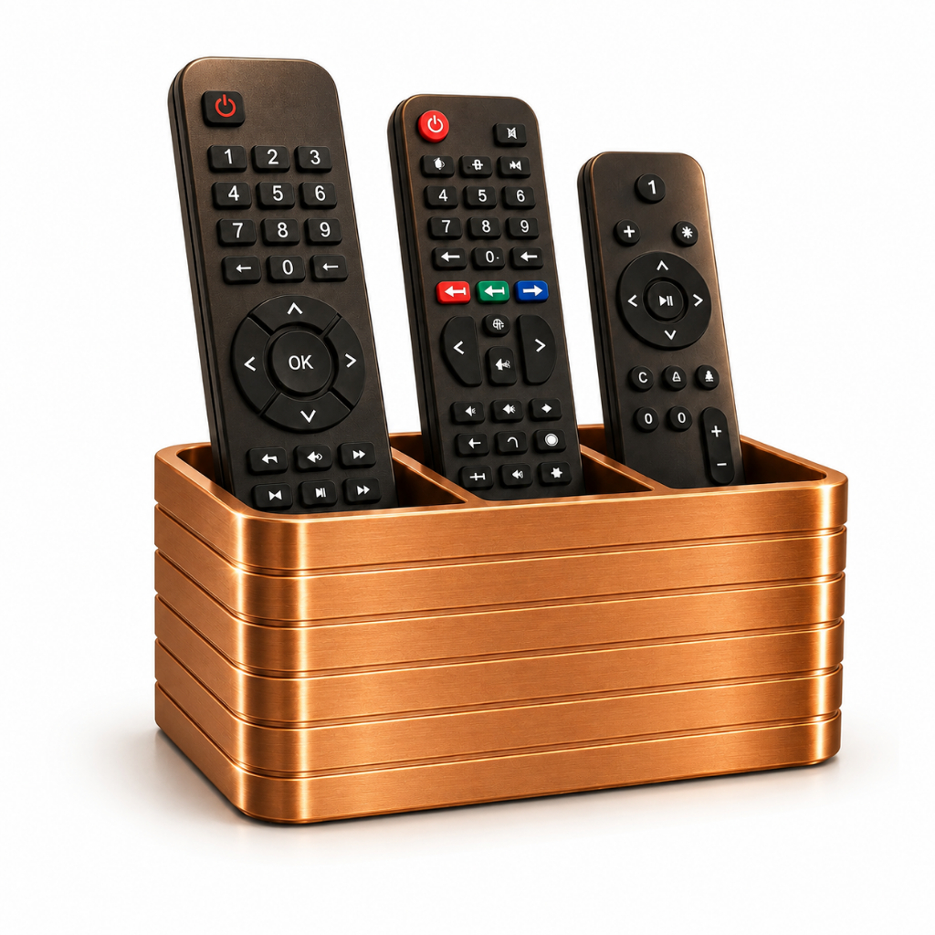 Porta Controle Remoto Universal 3 Divisórias Suporte Organizador  Para TV, Ar Condicionado e Tv Box