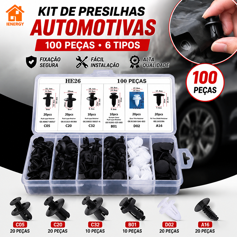 100 Pcs auto fastener Clipe Mista Corpo Do Carro push Pino Retentor rivet stops Guarnição Da Porta Painel kit