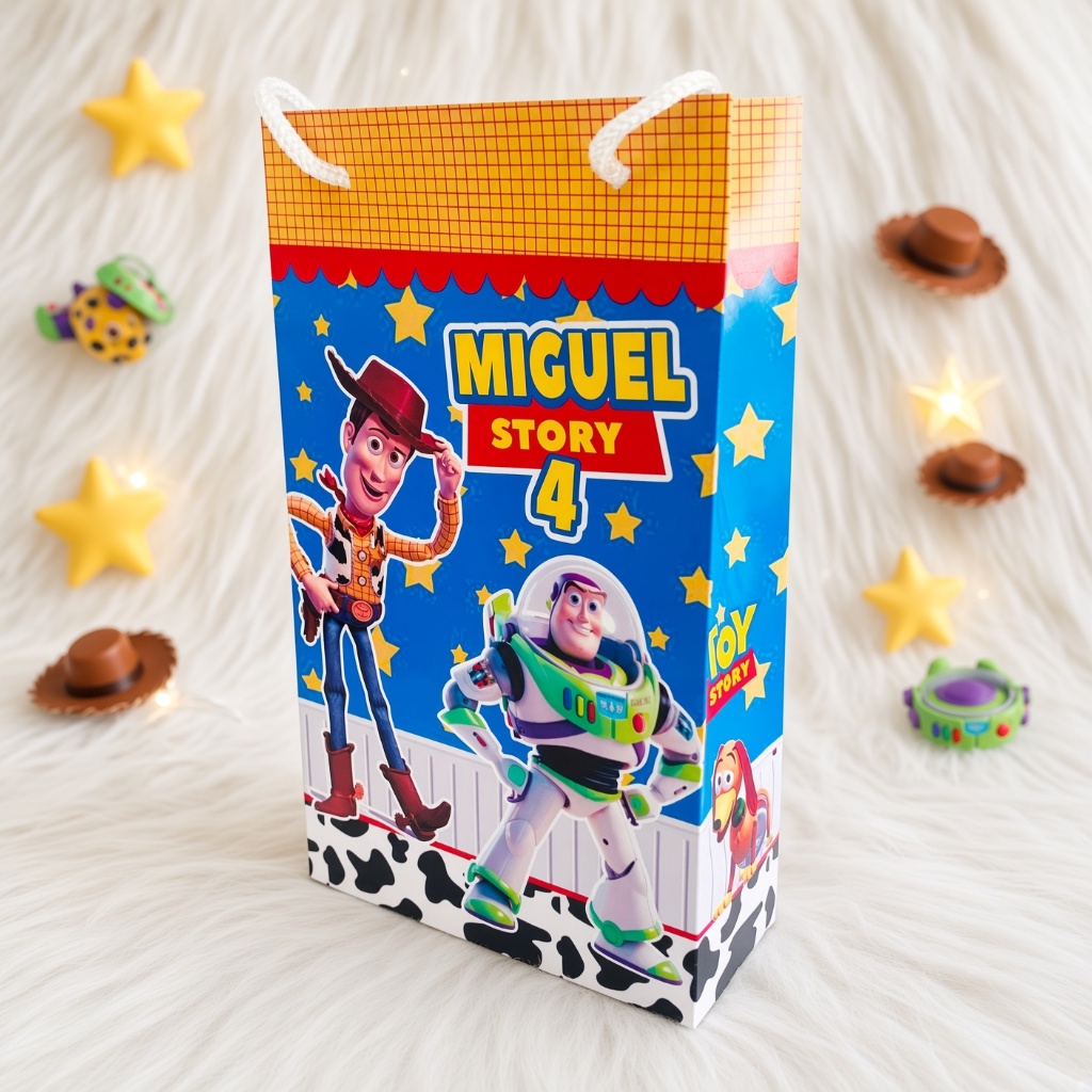 Sacolinha Surpresa TOY STORY Personalizada com nome e idade Lembrancinha Aniversário Infantil Tema TOY STORY