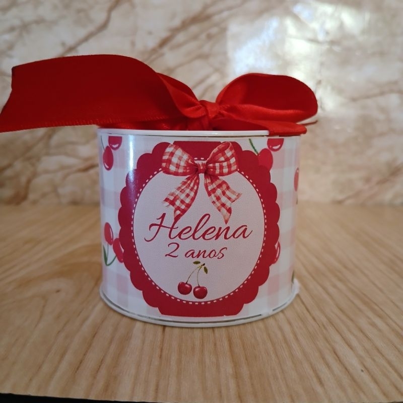 Tubolata Lembrancinha Personalizada Cerejinha | Lembrancinha Festa Infantil | Maternidade | Aniversário
