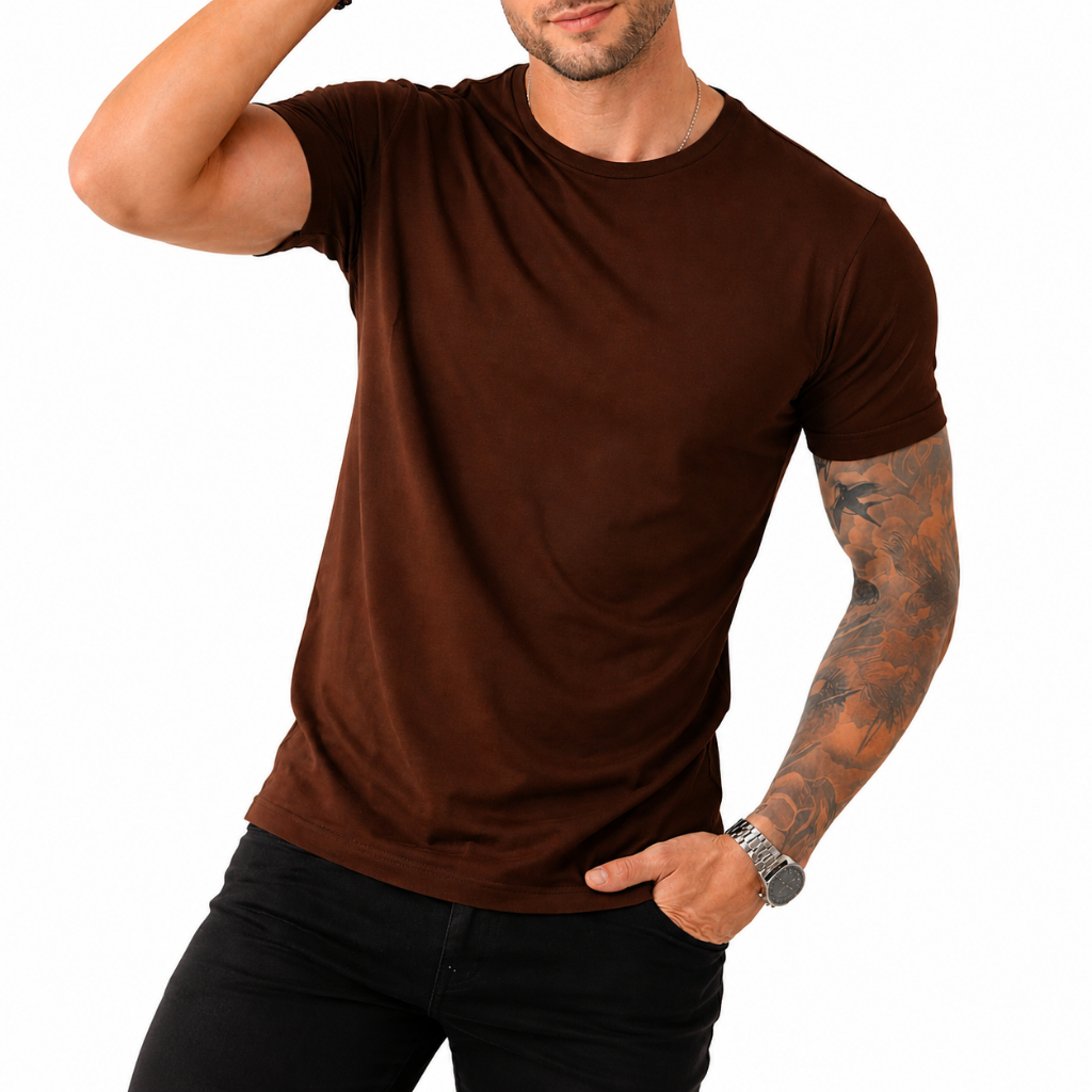 Camisa Masculina 100% Algodão Premium Roupa Masculina Camiseta Masculina Camisa Básica P M G GG 30.1 Reforço Slim Lisa