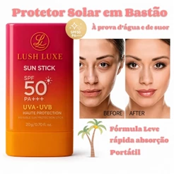 Protetor Solar Transparente Stick SPF 50 + Invisível De Amplo Espectro Face Maquiagem Fórmula Leve