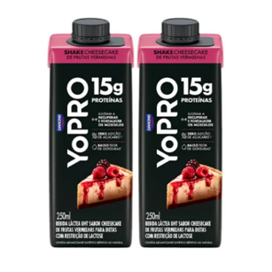 Kit Yopro 15g Proteínas Cheesecake Frutas Vermelhas 250ml