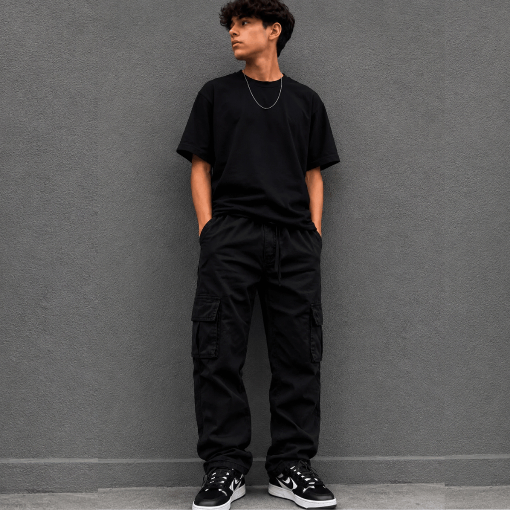 Calça Cargo Juvenil Masculina Streetwear