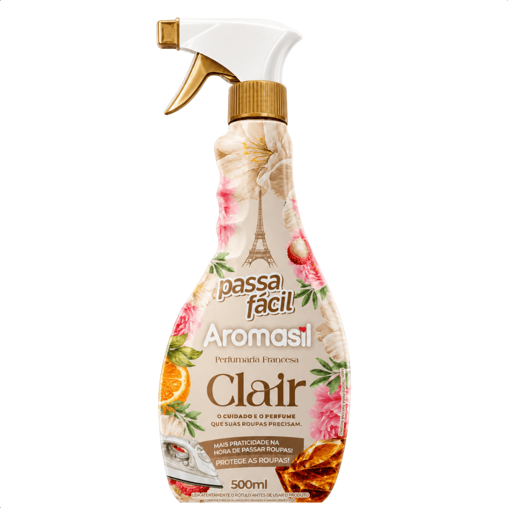 Passa Fácil Aromasil Clair 500ml com Gatilho Perfumaria Francesa para Roupas Macias