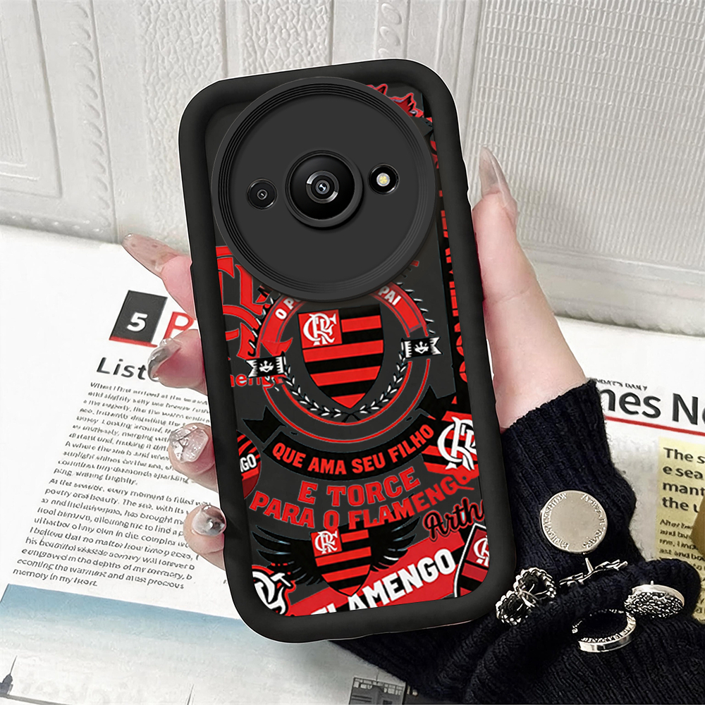 Capinha capa de silicone macia preta anti‑queda estampa para Redmi A3 DE015