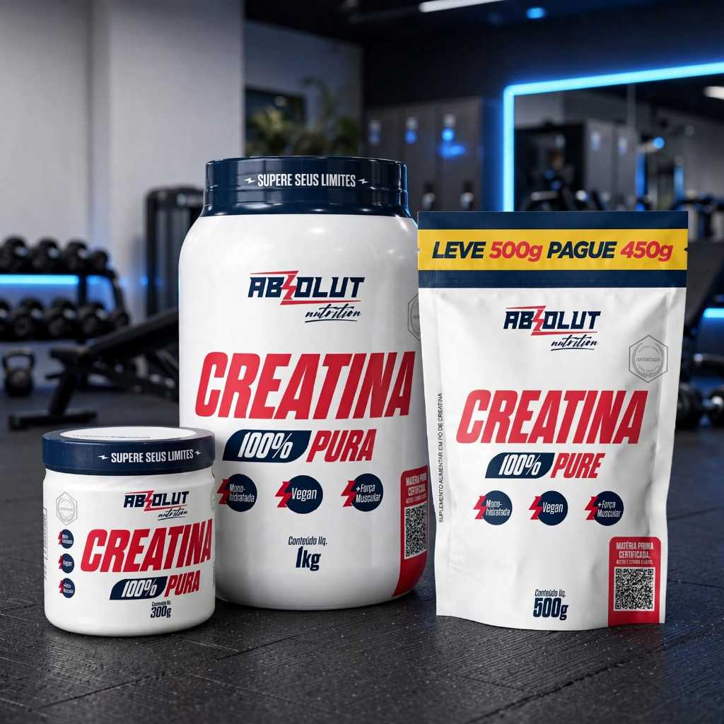 Creatina 100% Pura Monohidratada I Volumes 300g/500g/1Kg I Absolut Nutricion