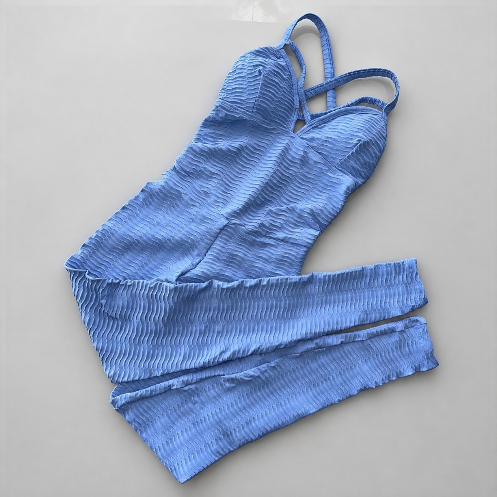 Macacão Empina Bumbum Wave Azul Céu