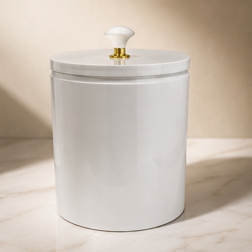 Lixeira Branca 5 Lts Banheiro Lavabo Escritório Multiuso Luxo