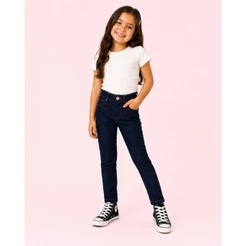 Calça Jeans Infantil Feminina Menina Cintura Alta Skinny com Elastano Confortåvel Tamanhos 4 ao 8