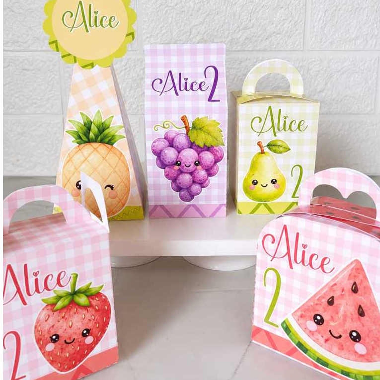 Kit Festa de aniversario Frutinhas| Pegue e Monte |Lembrancinha de festa| Personalizado