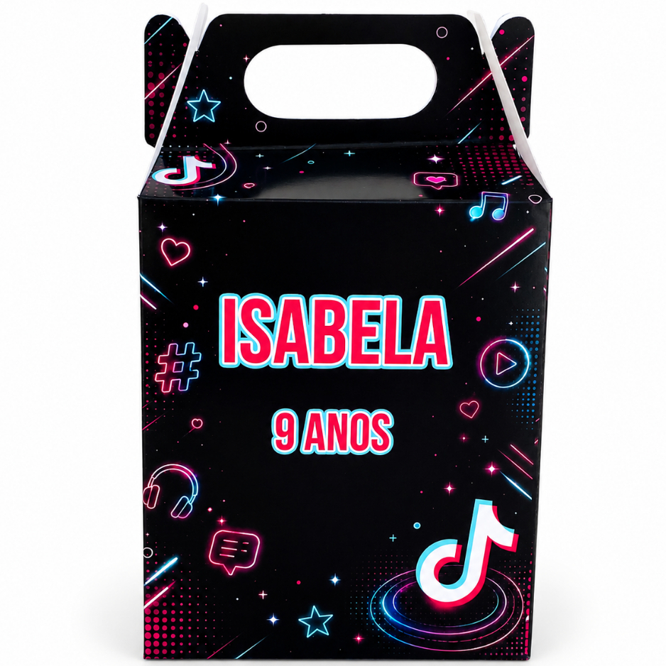 Caixa Maleta / Maletinha Tik tok  Personalizada Lembrancinha Festa Infantil Aniversário