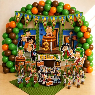 Kit Festa Mesversário Chaves Personalizado 78 Itens Decoração Completa Menino Bebê Lembrancinhas
