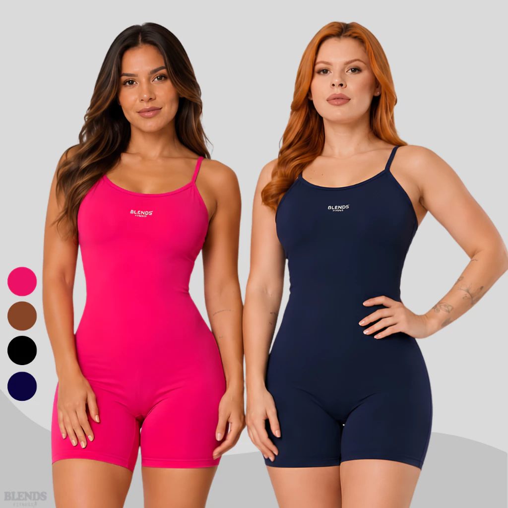 KIT 2 MACAQUINHOS FEMININO FITNESS SLIM CURTO POLIAMIDA PREMIUM FIT ACADEMIA MACACÃO TREINO BLOGUEIRA DIA A DIA CORRIDA — imagem 1
