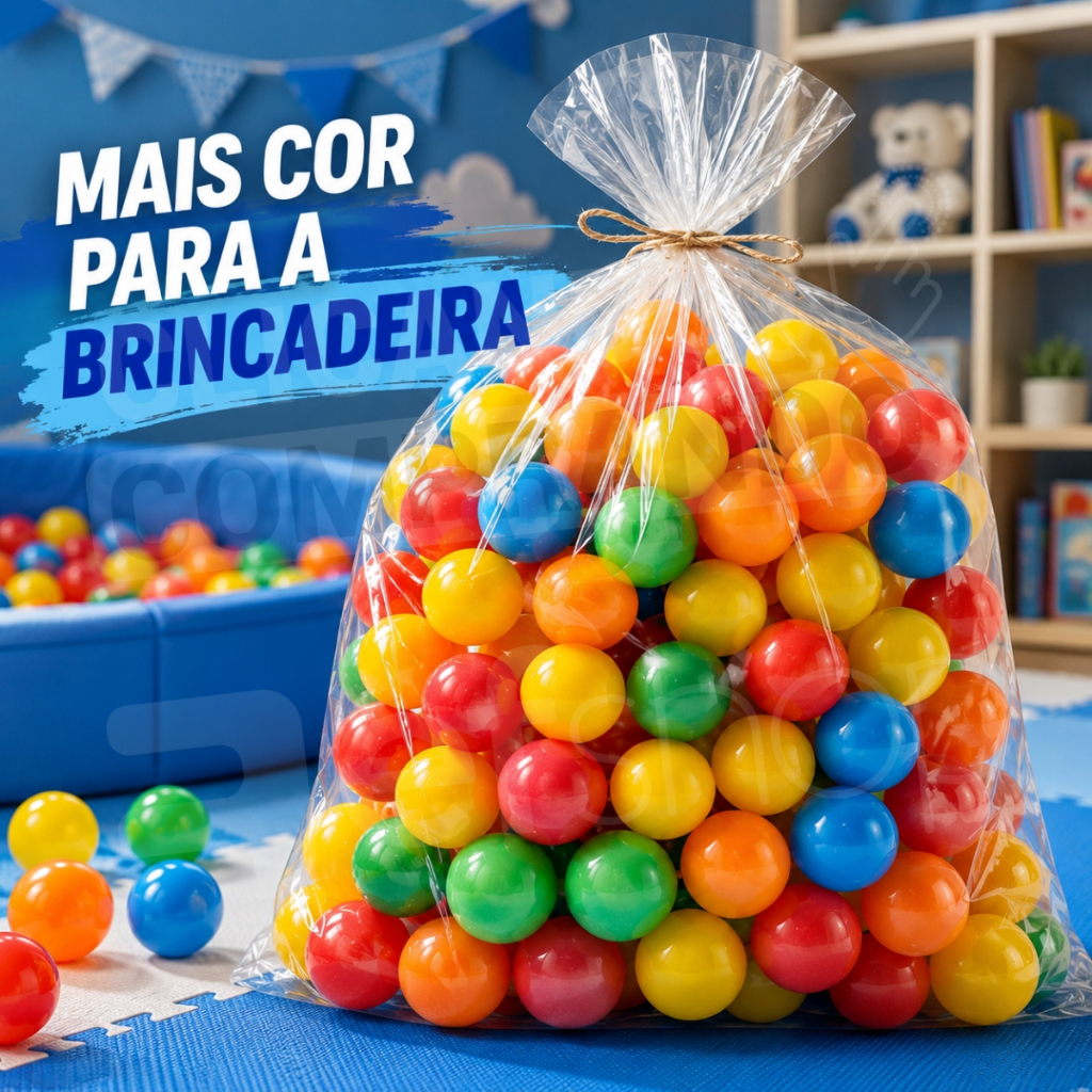 Bolinhas Coloridas para Piscina Kit 25 à 100 Unidades - PROMOÇÃO