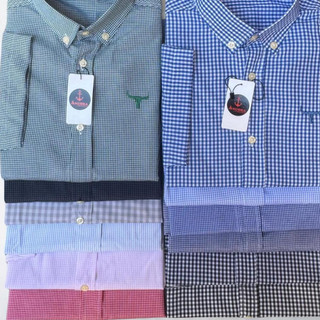 Camisa Masculina Algodão  Xadrez  Listrada Social  Manga curta  Coutryn Modelo Slim Cabeç…