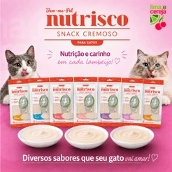 Snack Cremoso Nutrisco Para Gatos Petisco Sabores Variados 56g Premium