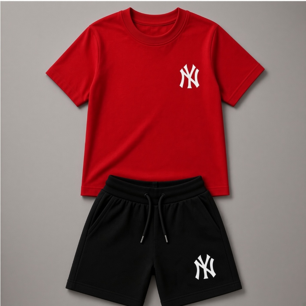 Conjunto Infantil Masculino Menino kit Camiseta Bermuda Roupa Casual Verão criança confortavel