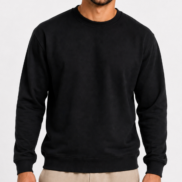 Moletom Gola Redonda Careca Premium Unissex Algodão Flanelado Básico Manga Longa Inverno