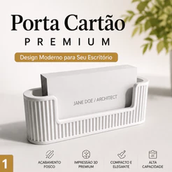 Porta Cartão De Visita Elegante Para Mesa Escritório Premium