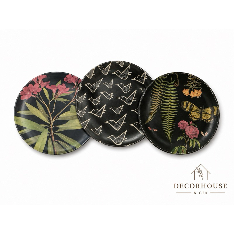Prato Sobremesa Porto Brasil Cerâmica Estampado Decorativo – Modelos Variados