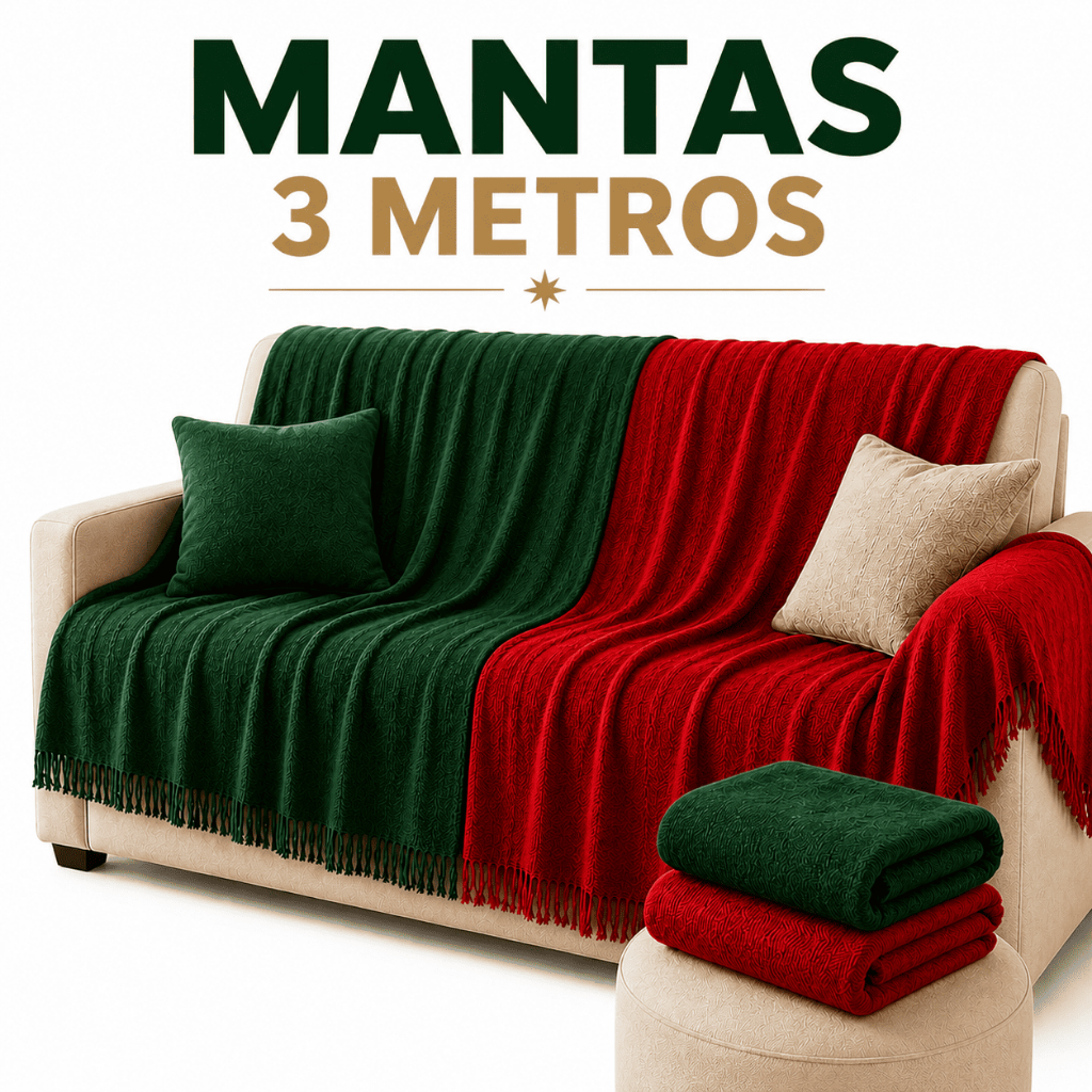 Manta 3,00x1,80 Natal  King Luxo Gigante 100% Algodão Protetor Decoração de Natal