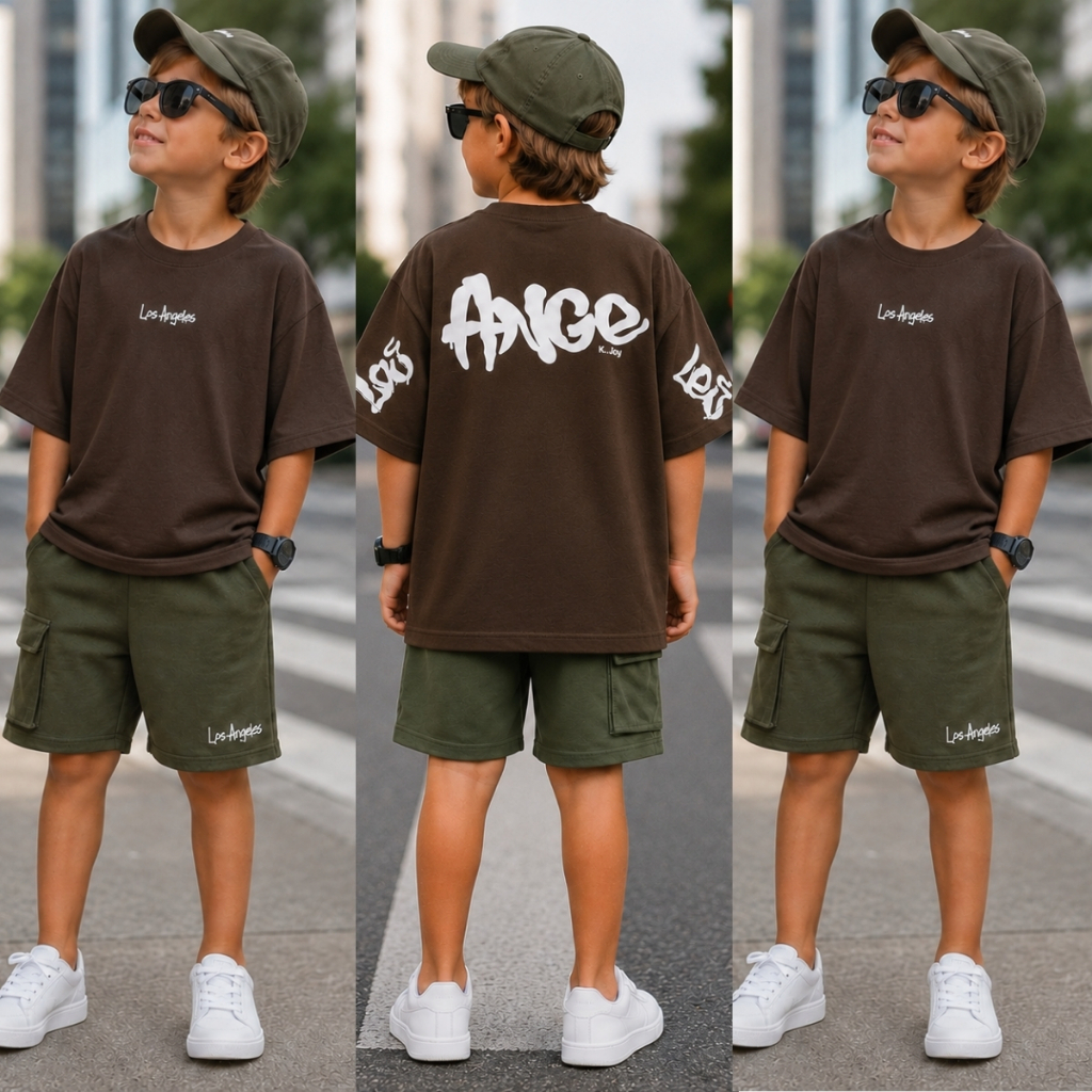 Roupa Infantil Masculina - Kit para Meninos com Short e Blusa de Verão - Conjunto 2 Peças