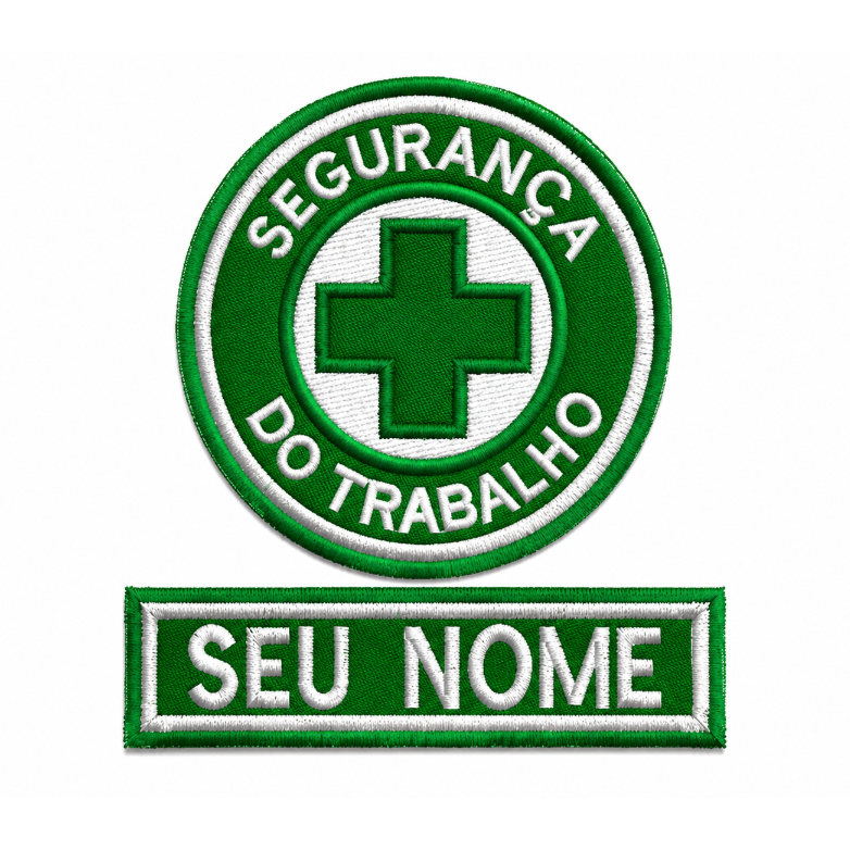 Patch Bordado Termocolante ou Fecho de contato - Segurança do Trabalho + seu NOME