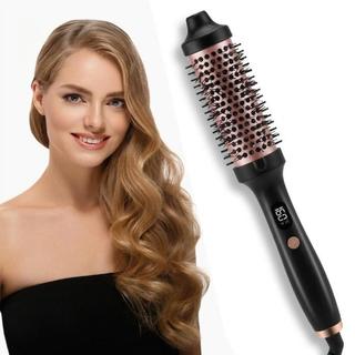 Modelador de Cabelo Iônico 2 em 1 | Escova Alisadora e Modeladora de Cachos