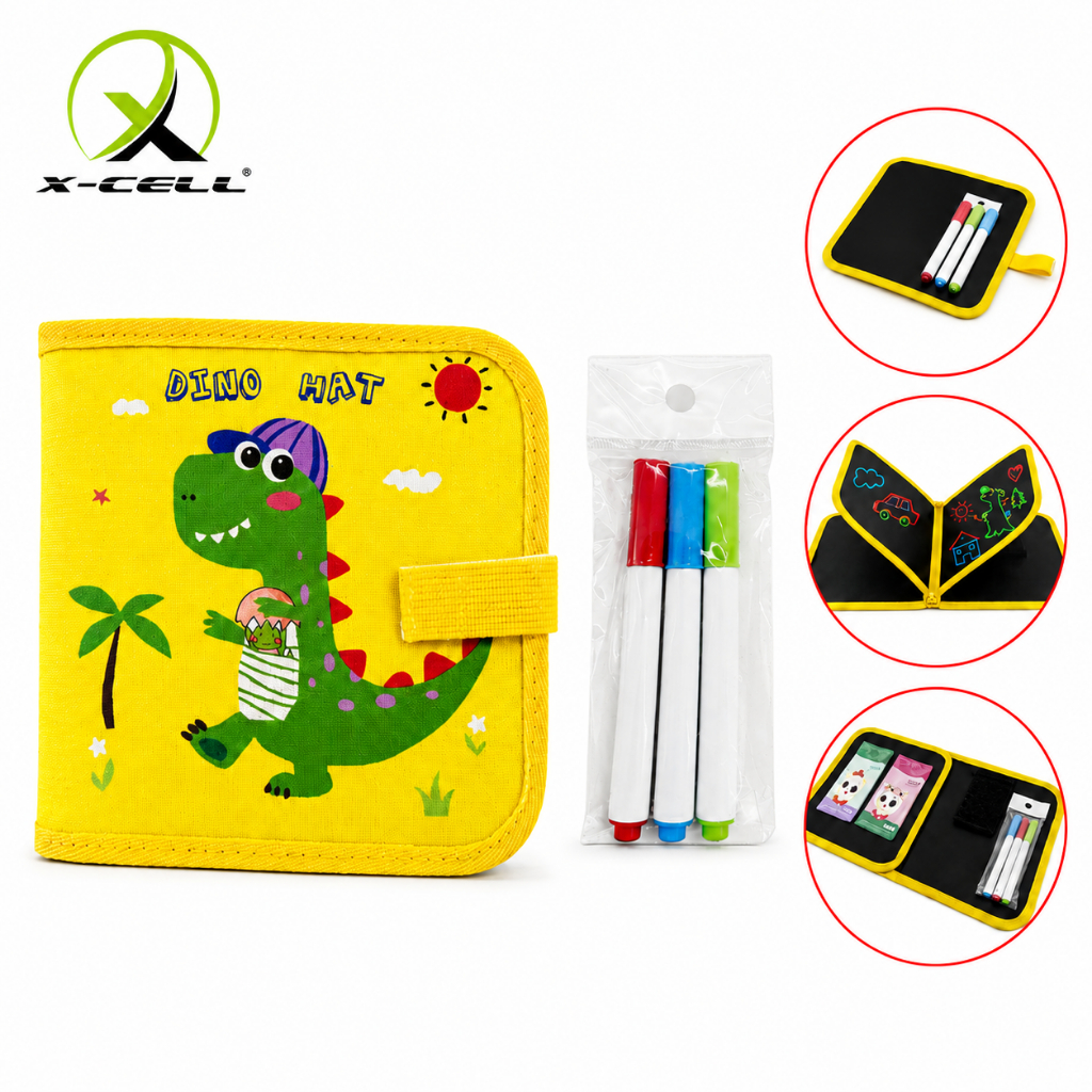 Livro Mágico de Colorir com Água Reutilizável Infantil com 3 Canetas