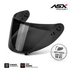 Viseira Fumê Asx V18b Preto City Eagle Draken Antirrisco