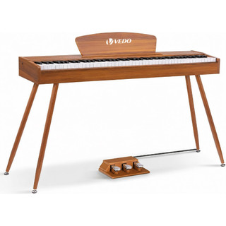 Piano digital VEDO com teclado contrapesado de 88 teclas, piano elétrico para iniciantes em tamanho real, com suporte pa